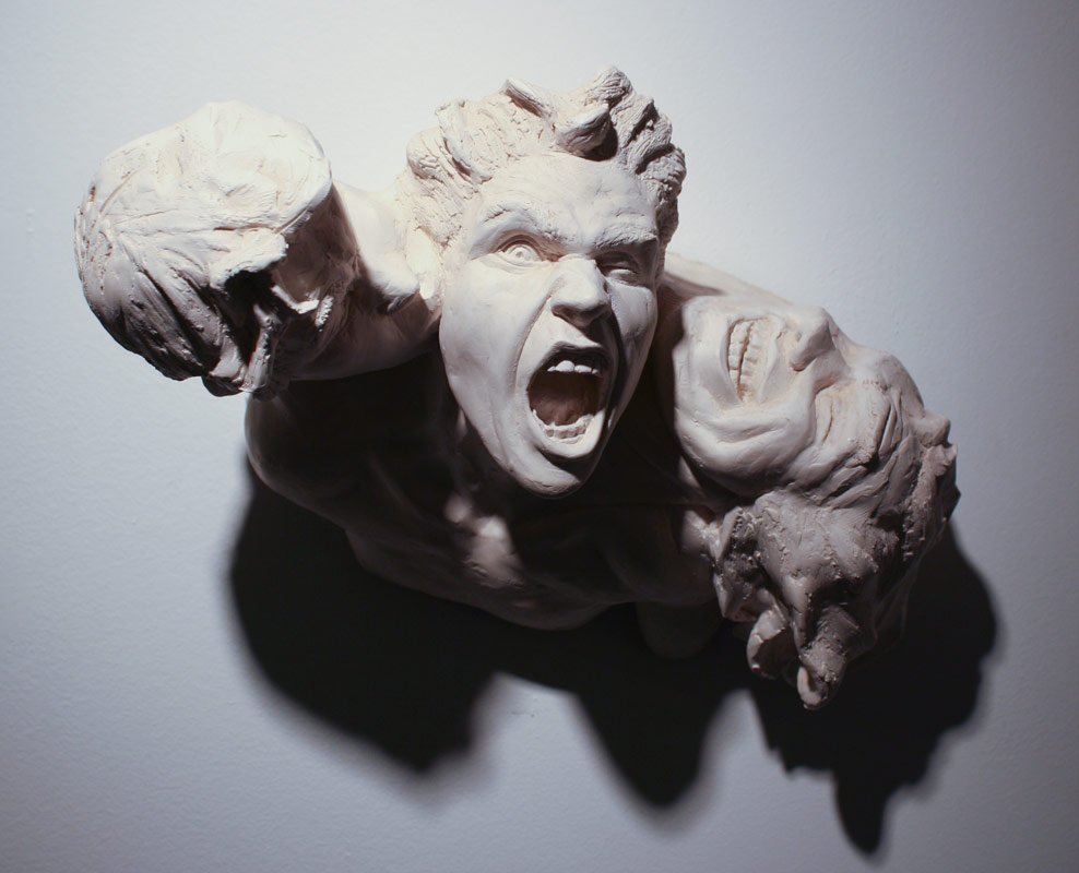 Me, Myself, and I, by Daniel Williams, 2011, plaster