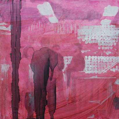 Converse, by Stephen Winiecki, 2009, oil on panel