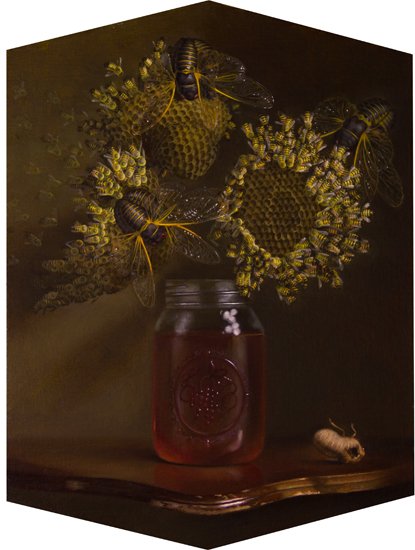 Untitled, by Zane York, 2015, Oil on canvas mounted to panel