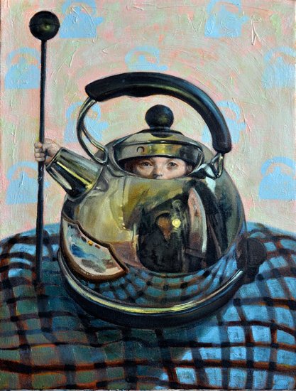 Kettle Knight, by Shawn Yu, 2011, Oil on canvas