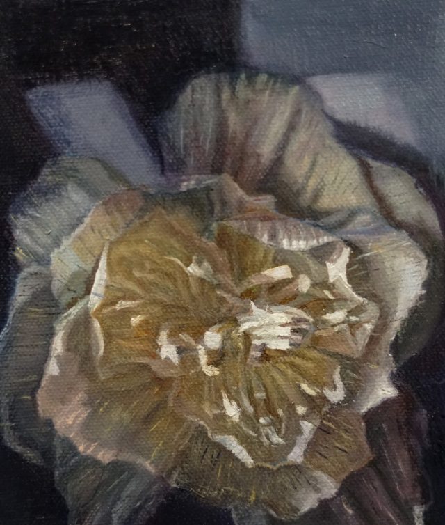Wrong Time, Wrong Place, by Timon I, 2019, oil on wood panel